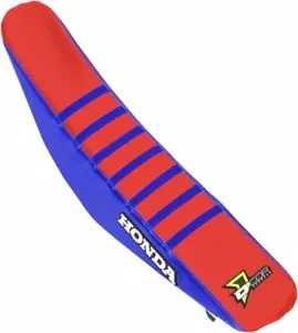 Dcor リブシートカバー ブルー/レッド/ブルー #30-10-451 ホンダ CRF250R用 Dcor Ribbed Seat Cover Blue/Red/Blue #30-10-451 for Honda CRF250R 【並行輸入品】