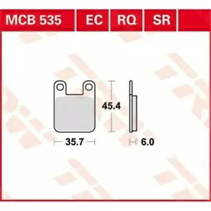 ベータ TR 35 260 1990-1992 TRW EC シリーズ セラミック ブレーキ パッド MCB535EC Beta TR 35 260 1990-1992 TRW EC Series Ceramic Brake Pads MCB535EC 【並行輸入品】