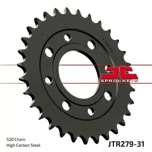 ホンダ CD 250 U 1988-1993 JT ブラック リア スプロケット 31T 520 JTR279.31 Honda CD 250 U 1988-1993 JT Black Rear Sprocket 31T 520 JTR279.31 【並行輸入品】