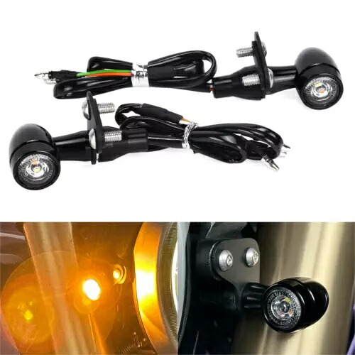 Ducati スクランブラー 1100 用スペーサープレート付き LED フロントターンシグナルインジケーター LED Front Turn Signal Indicator With Spacer Plates For Ducati Scrambler 1100 【並行輸入品】