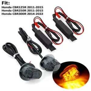 LED スモークフロントターンシグナルライトインジケータランプホンダ CBR 125R 250R 300R LED Smoke Front Turn Signal Light Indicator Lamp For HONDA CBR 125R 250R 300R 【並行輸入品】
