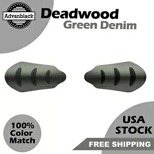 デッドウッド グリーン デニム ハンドガード ハーレー ツーリング & ソフテイル Advanblack に適合 Deadwood Green Denim Hand Guard Fits for Harley Touring & Softails Advanblack 【並行輸入品】