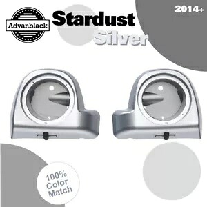 スターダストシルバー 6.5インチ スピーカーポッド Rushmore 下部ベントフェアリング 14+ ハーレー用 STARDUST SILVER 6.5\
