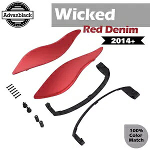 Wicked Red 調整可能なフェアリング エアディフレクター 14+ ハーレー バットウィング用 Wicked Red Adjustable Fairing Air Deflectors for 14+ Harley Batwing 【並行輸入品】