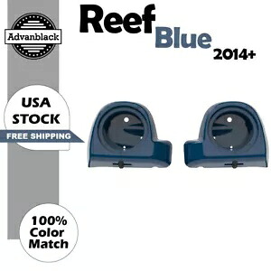 Advanblack リーフ ブルー 下部通気フェアリング 6.5 インチ スピーカー ポッド 14 歳以上のハーレーに適合 Advanblack Reef Blue Lower Vented Fairing 6.5 inch Speaker Pods Fits 14+ Harley 【並行輸入品】