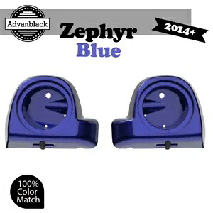 Zephyr ブルー 6.5 インチ スピーカー ポッド 下部フェアリング 2014 年以降のハーレー FLHR FLHXS FLTRX に適合 Zephyr Blue 6.5'' Speaker Pods Lower Fairings Fits 2014+ Harley FLHR FLHXS FLTRX 【並行輸入品】