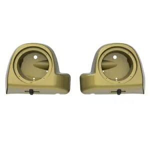 オリーブゴールド 6.5 インチ スピーカー ポッド 下部フェアリング 2014 年以降のハーレー FLHR FLHXS FLTRX に適合 Olive Gold 6.5'' Speaker Pods Lower Fairings Fits 2014+ Harley FLHR FLHXS FLTRX 【並行輸入品】