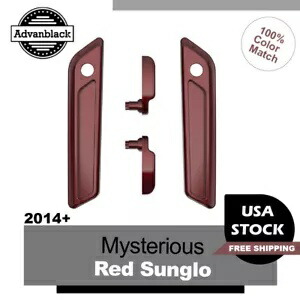 14+ ハーレー ミステリアス レッド サングロ サドルバッグ リッド レバー & ラッチ カバー セット キット用 For 14+ Harley Mysterious Red Sunglo Saddlebag Lid Lever & Latch Cover Set Kit 【並行輸入品】