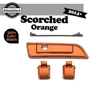 Advanblack 焦げたオレンジ ヒンジ ラッチ ハーレー レイザー チョップド キング ツアー パック用 Advanblack SCORCHED ORANGE Hinges Latch For Harley Razor Chopped King Tour Pack 【並行輸入品】