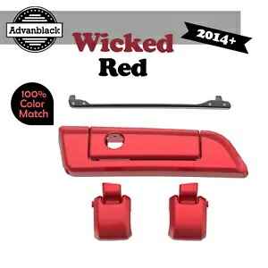 Advanblack WICKED RED ヒンジ ラッチ ハーレー レイザー チョップド キング ツアー パック用 Advanblack WICKED RED Hinges Latch For Harley Razor Chopped King Tour Pack 【並行輸入品】
