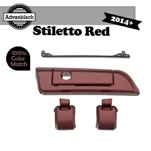 Advanblack スティレット レッド ヒンジ ラッチ ハーレー レイザー チョップド キング ツアー パック用 Advanblack STILETTO RED Hinges Latch For Harley Razor Chopped King Tour Pack 【並行輸入品】