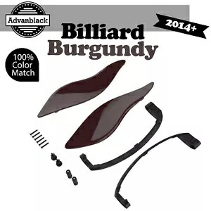 エアディフレクター バットウィング フェアリング ディフレクター ウィンド 14+ ハーレーに適合 ビリヤード バーガンディ Air Deflectors Batwing Fairing Deflectors Wind Fits 14+ Harley BILLIARD BURGUNDY 【並行輸入品】