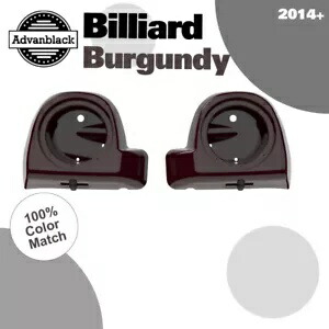 ビリヤード バーガンディ 6.5 インチ スピーカー ポッド 下部ベント付きフェアリング 14+ ハーレー ツーリング用 BILLIARD BURGUNDY 6.5\