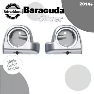 BARRACUDA シルバー 6.5 インチスピーカーポッド 14 歳以上ハーレーツーリング用下部ベントフェアリング BARRACUDA SILVER 6.5\
