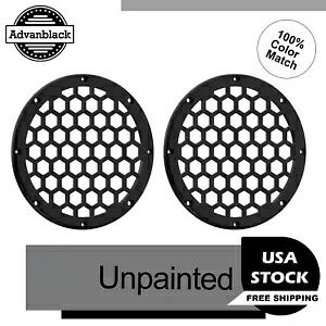 Advanblack x XBS HEX 6.5インチ 未塗装スピーカーグリル インナーフェアリング用 Advanblack x XBS HEX 6.5 inch Unpainted Speaker Grill For Inner Fairing 【並行輸入品】