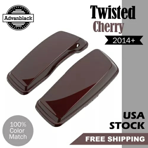Advanblack ツイストチェリー ノーマルストレッチサドルバッグ蓋 ハーレー 14+ に適合 Advanblack Twisted Cherry Normal Stretched Saddlebag Lids Fits Harley 14+ 【並行輸入品】