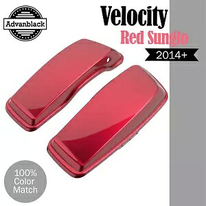 ベロシティ レッド スタンダード ノーマル ストレッチ サドルバッグ リッド ハーレー ツーリング 14+用 Velocity Red Standard Normal Stretched Saddlebag Lids for Harley Touring 14+ 【並行輸入品】