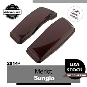 Advanblack メルロー サングロ ノーマル ストレッチ サドルバッグ蓋 ハーレー 14+ に適合 Advanblack Merlot Sunglo Normal Stretched Saddlebag Lids Fits Harley 14+ 【並行輸入品】