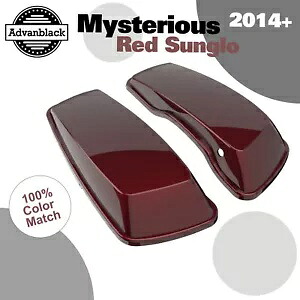 Advanblack ミステリアス レッド サングロ ノーマル ストレッチ サドルバッグ蓋 ハーレー 14+ に適合 Advanblack Mysterious Red Sunglo Normal Stretched Saddlebag Lids Fits Harley 14+ 【並行輸入品】