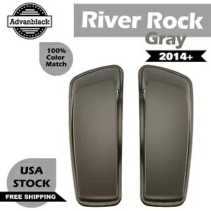 Advanblack リバー ロック グレー ノーマル ストレッチ サドルバッグ蓋 ハーレー 14+ に適合 Advanblack River Rock Gray Normal Stretched Saddlebag Lids Fits Harley 14+ 【並行輸入品】