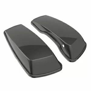 Advanblack シルバーフラックス ノーマルストレッチサドルバッグ蓋 ハーレー 14+ に適合 Advanblack Silver Flux Normal Stretched Saddlebag Lids Fits Harley 14+ 【並行輸入品】