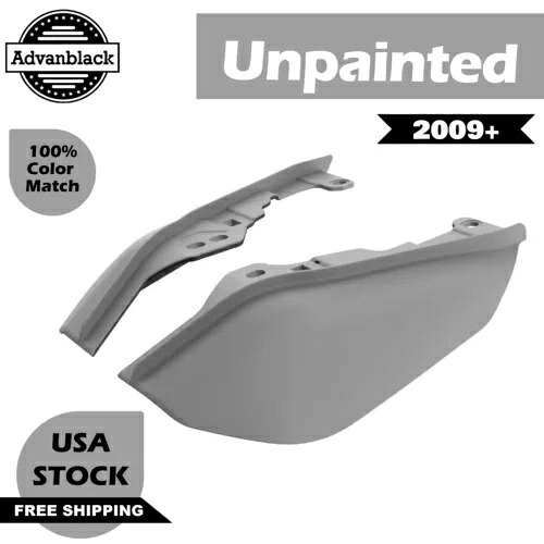 Advanblack 2009+ ハーレーツーリング用未塗装ミッドフレームエアディフレクター Unpainted Mid-Frame Air Deflector For 2009+ Harley Touring by Advanblack 【並行輸入品】