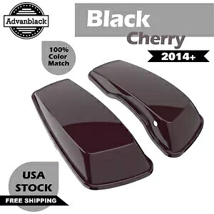 Advanblack ブラックチェリー ノーマル ストレッチ サドルバッグ蓋 ハーレー ツーリング 14+ に適合 Advanblack Black Cherry Normal Stretched Saddlebag Lids Fits Harley Touring 14+ 【並行輸入品】