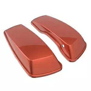 Advanblack セドナ オレンジ ノーマル ストレッチ サドルバッグ蓋 ハーレー 14+ に適合 Advanblack Sedona Orange Normal Stretched Saddlebag Lids Fits Harley 14+ 【並行輸入品】
