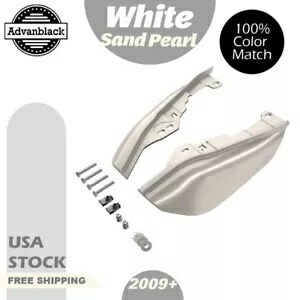ホワイトサンドパールミッドフレームエアディフレクターヒートシールドトリムハーレーダビッドソン用 White Sand Pearl Mid Frame Air Deflectors Heat Shield Trim For Harley Davidson 【並行輸入品】