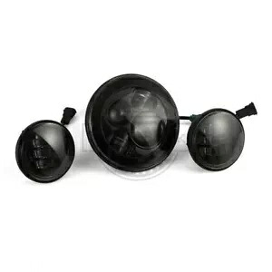 Advanblack 7インチ ブラックアウト LED ヘッドライト補助パッシングランプ ハーレーツーリング用 Advanblack 7\