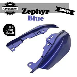 Zephyr ブルー ミッドフレーム エア ディフレクター ヒート シールド トリム カバー ハーレー 2009+ に適合 Zephyr Blue Mid Frame Air Deflectors Heat Shield Trim Covers Fits Harley 2009+ 【並行輸入品】