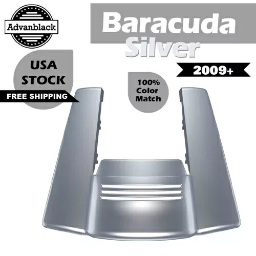 カットアウトなしストレッチリアフェンダーエクステンションバラクーダシルバーハーレーツーリング用 No Cutout Stretched Rear Fender Extension BARRACUDA SILVER For Harley Touring 【並行輸入品】｜カスタムパーツ WORLD倉庫