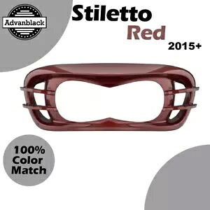 Advanblack ヘッドライトベゼル ハーレーロードグライド FLTRX 2015+ スティレットレッド用 Advanblack Headlight Bezel For Harley Road Glide FLTRX 2015+ STILETTO RED 【並行輸入品】｜カスタムパーツ WORLD倉庫
