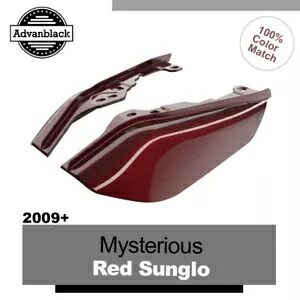 ミステリアス レッド Sunglo ミッドフレーム エア ディフレクター ヒート シールド 2009+ ハーレー用 Mysterious Red Sunglo Mid Frame Air Deflectors Heat Shield For 2009+ Harley 【並行輸入品】