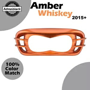 アンバー ウィスキー ヘッドライト ベゼル ハーレー ロード グライド FLTRX FLTRU 15+ に適合 Amber Whiskey Headlight Bezel Fits for Harley Road Glide FLTRX FLTRU 15+ 【並行輸入品】｜カスタムパーツ WORLD倉庫