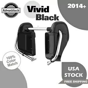 Advanblack ビビッドブラック 下部ベント付きフェアリングは 14 歳以上のハーレー ロード ストリート エレクトラに適合 Advanblack Vivid Black Lower Vented Fairings Fits 14+ Harley Road Street Electra 【並行輸入品】