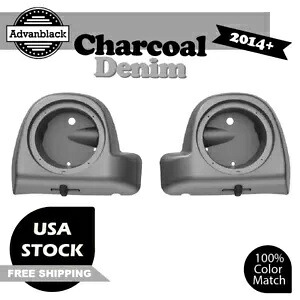 チャコールデニム 6.5インチ スピーカーポッド 下部フェアリング 2014年以降のハーレーツーリングに適合 Charcoal Denim 6.5'' Speaker Pods Lower Fairings Fits 2014+ Harley Touring 【並行輸入品】