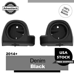 デニムブラック 6.5 インチ スピーカーポッド 下部フェアリング 2014 年以降のハーレー FLHR FLHXS FLTRX に適合 Denim Black 6.5'' Speaker Pods Lower Fairings Fits 2014+ Harley FLHR FLHXS FLTRX 【並行輸入品】