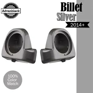 ビレットシルバー 6.5 インチ スピーカーポッド 下部フェアリング 14 年以上のハーレー FLHR FLHXS FLTRX に適合 Billet Silver 6.5'' Speaker Pods Lower Fairings Fits 14+ Harley FLHR FLHXS FLTRX 【並行輸入品】