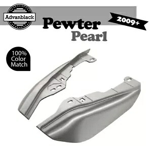 ミッドフレームエアディフレクターヒートシールドトリムカバーハーレーツーリング用ピューターパール Mid Frame Air Deflectors Heat Shield Trim Covers For Harley Touring PEWTER PEARL 【並行輸入品】