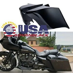 ビビッドブラックストレッチ拡張サイドカバーパネルハーレーストリートロードグライド14+用 Vivid Black Stretched Extended Side Cover Panel For Harley Street Road Glide 14+ 【並行輸入品】