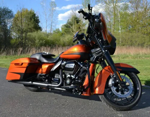 Advanblack スコーチオレンジ ABS チンスポイラー M8 ハーレーダビッドソン ツーリング 17 歳以上に適合 Advanblack Scorched Orange ABS Chin Spoiler Fits M8 Harley Davidson Touring 17+ 【並行輸入品】