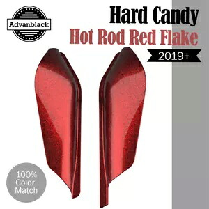 ハード キャンディ ホット ロッド レッド フレーク ミッド フレーム エア ディフレクター 2009+ ハーレー用 Hard Candy Hot Rod Red Flake Mid Frame Air Deflectors For 2009+ Harley 【並行輸入品】 43,560円