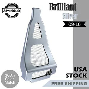 ブリリアントシルバー ABS チンスポイラー 09-16 空冷ハーレーダビッドソン ツーリング用 Brilliant Silver ABS Chin Spoiler for 09-16 Air-Cooled Harley Davidson Touring 【並行輸入品】