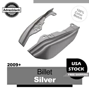 ビレットシルバーミッドフレームエアディフレクターヒートシールドトリムカバーハーレー 2009+ Billet Silver Mid Frame Air Deflectors Heat Shield Trim Covers For Harley 2009+ 【並行輸入品】