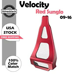Velocity レッド Sunglo チン スポイラー 09-16 空冷ハーレーダビッドソン ツーリング用 Velocity Red Sunglo Chin Spoiler For 09-16 Air-Cooled Harley Davidson Touring 【並行輸入品】