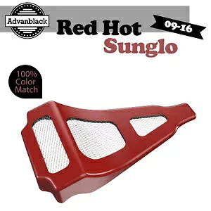 Advanblack レッドホットサングロチンスポイラー 09-16 空冷ハーレーツーリング用 Advanblack Red Hot Sunglo Chin Spoiler For 09-16 Air-Cooled Harley Touring 【並行輸入品】