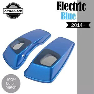 6x9インチ サドルバッグ スピーカー蓋 オーディオカバー ハーレーツーリング 2014+ エレクトリックブルーに適合 6x9" Saddlebag Speaker Lids Audio Cover Fits Harley Touring 2014+ ELECTRIC BLUE 【並行輸入品】｜カスタムパーツ WORLD倉庫