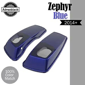 6x9インチ サドルバッグ スピーカー蓋 オーディオカバー ハーレーツーリング 2014+ ゼファーブルーに適合 6x9" Saddlebag Speaker Lids Audio Cover Fits Harley Touring 2014+ ZEPHYR BLUE 【並行輸入品】｜カスタムパーツ WORLD倉庫