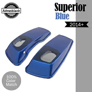 Advanblack スーペリア ブルー 6x9 インチ サドルバッグ スピーカー蓋 ハーレー ツーリング 2014+ に適合 Advanblack Superior Blue 6x9" Saddlebag Speaker Lids Fits Harley Touring 2014+ 【並行輸入品】｜カスタムパーツ WORLD倉庫
